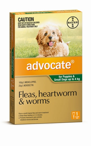 Advocate Dog Small Green 0-4kg Single