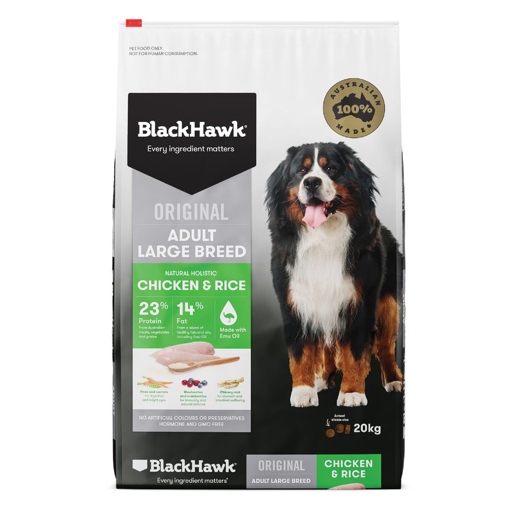 Black Hawk Dog Adult Large Breed Chicken Rice 20kg