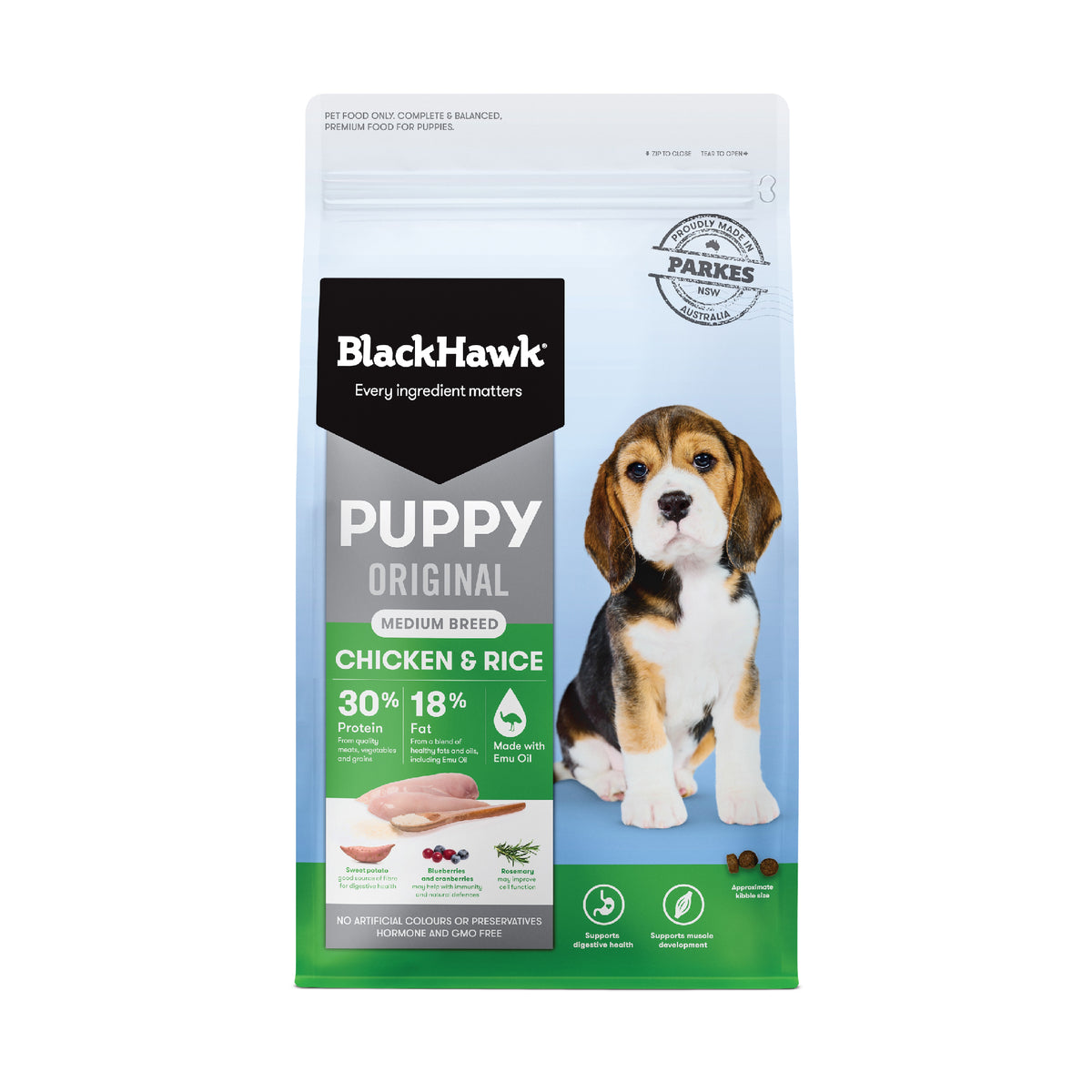 Black Hawk Puppy Medium Breed Chicken Rice 20kg