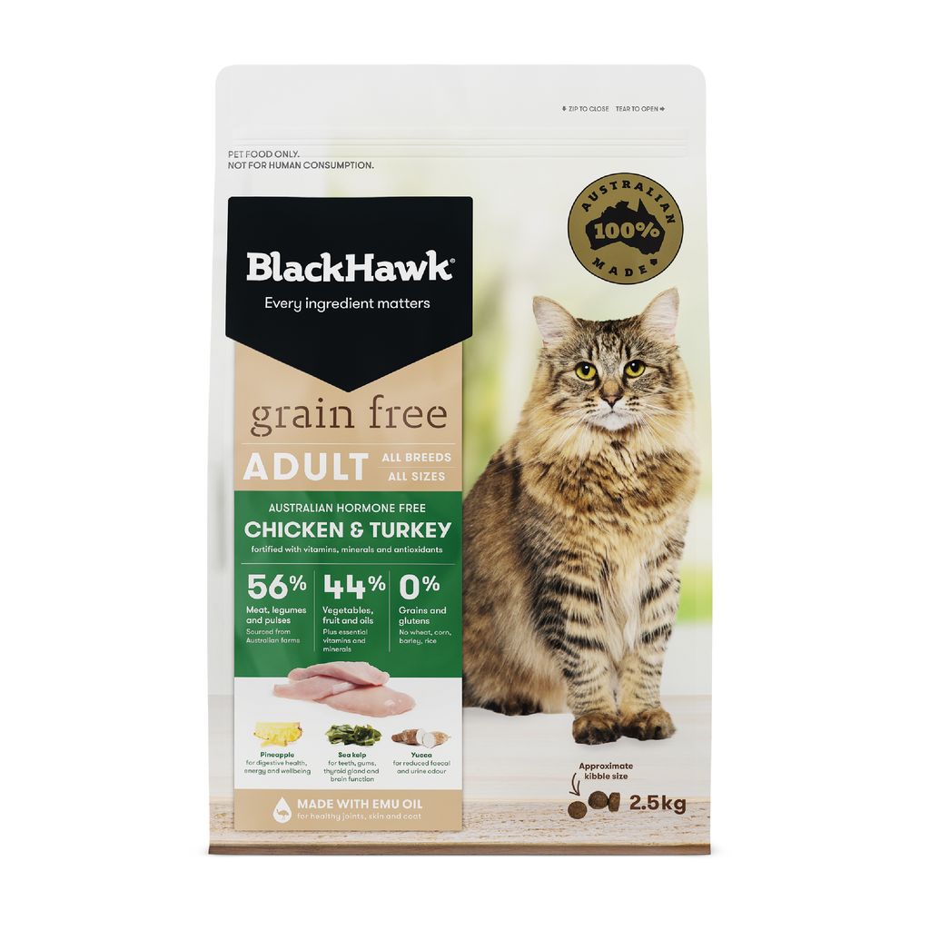 Black Hawk Cat Grain Free Chicken Turkey 2.5kg