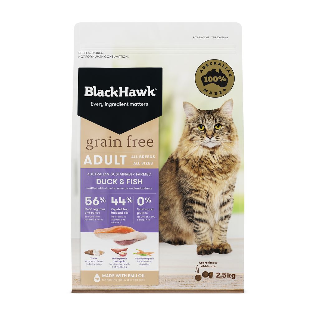 Black Hawk Cat Grain Free Duck Fish 2.5kg