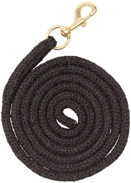Lead Rope Braided Pp 2.7m - 32mm Brass Pl Snap Black