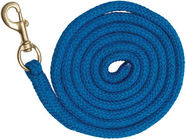 Lead Rope Braided Pp 2.7m Blue - 32mm Brass Pl Snap