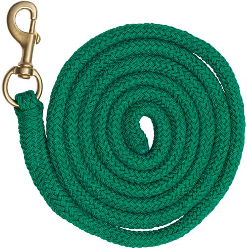 Lead Rope Braided Pp 2.7m Green - 32mm Brass Pl Snap