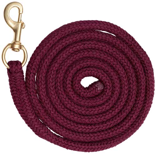 Lead Rope Braided Pp 2.7m - 32mm Brass Pl Snap Burg
