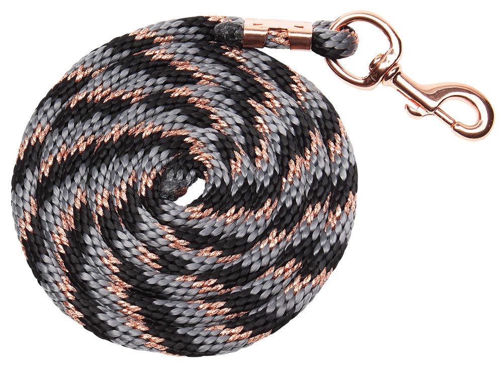 Lead Rope Bracelet Braided Black/grey/rose Gold