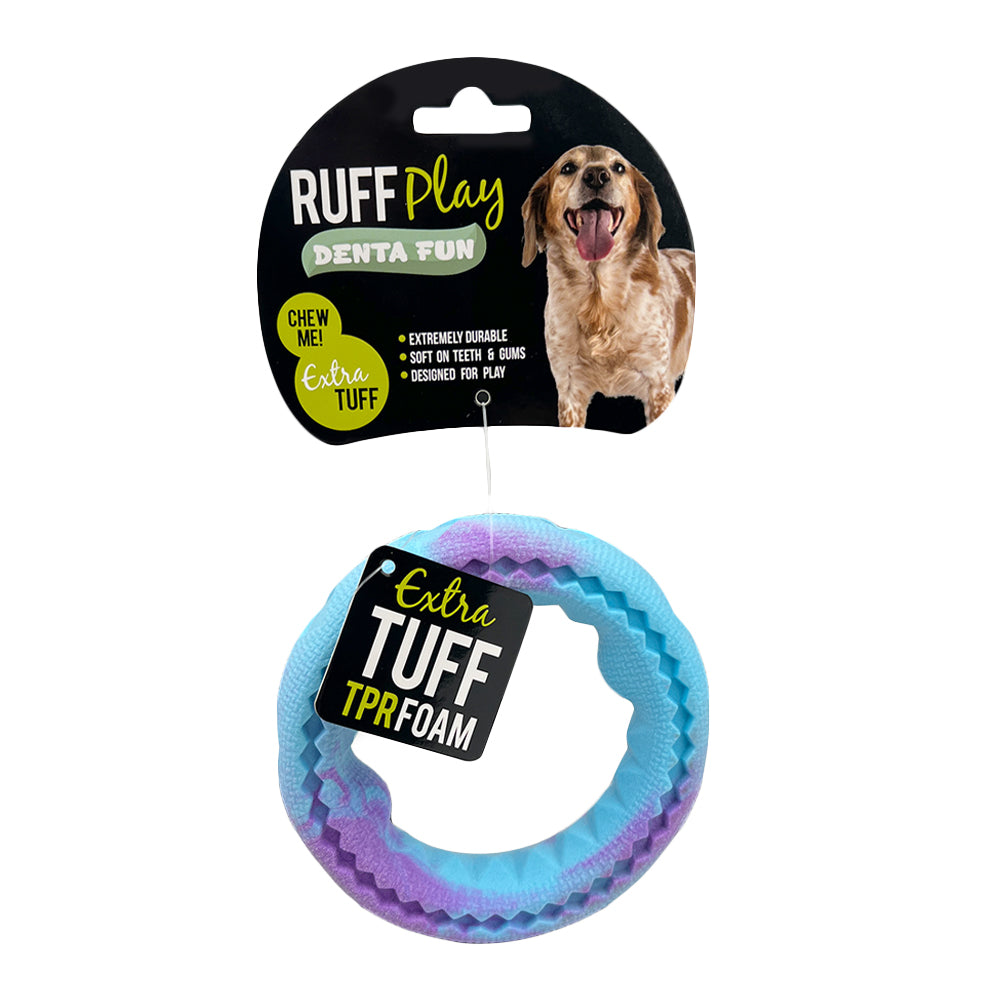 Ruff Play Dog Toy Foam Dental Wheel Small
