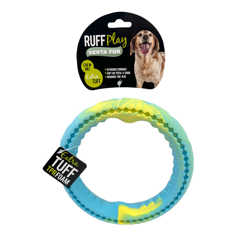 Ruff Play Dog Toy Foam Dental Wheel Medium