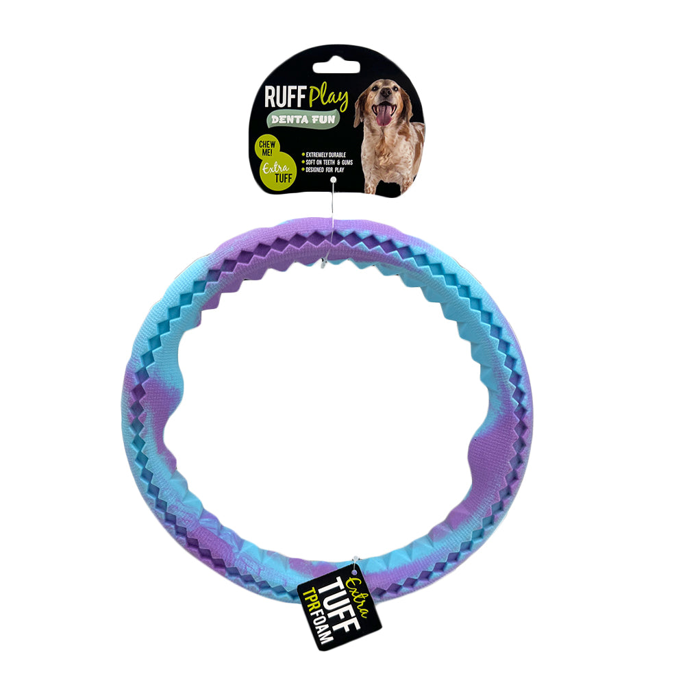 Ruff Play Dog Toy Foam Dental Wheel Large