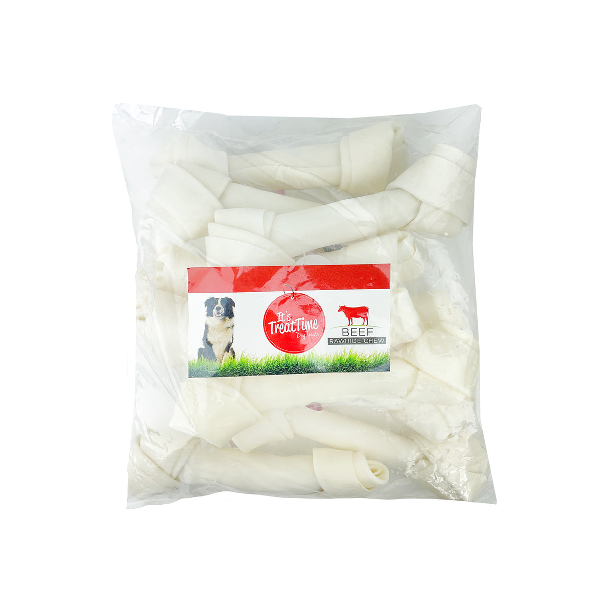 Rawhide Bone Knot White 22cm single