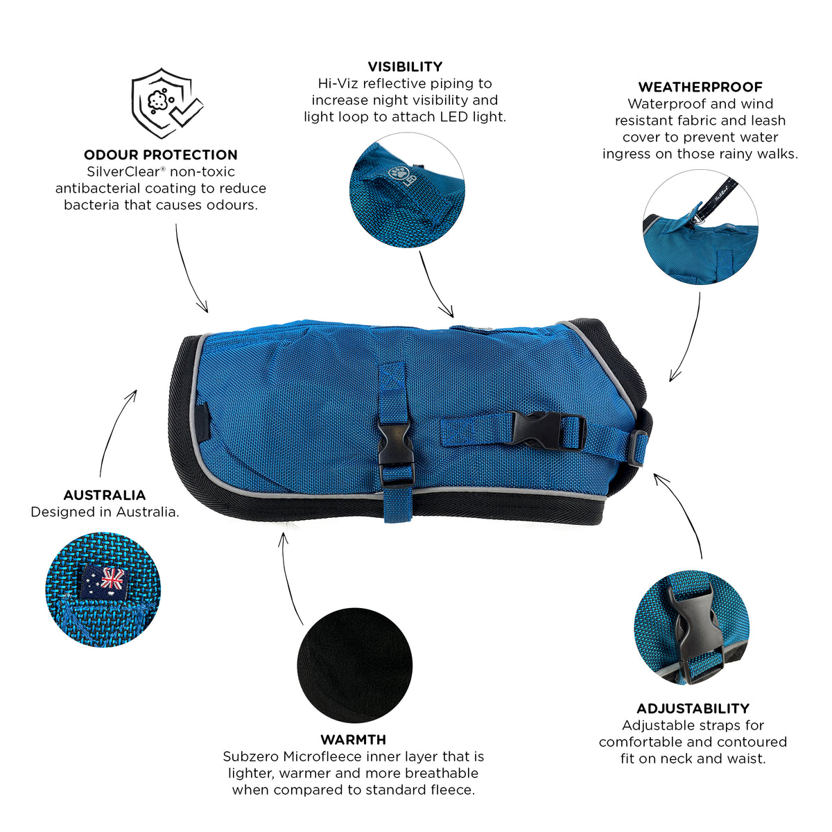 Dog Coat Huskimo Summit Pro 67cm Bells Beach