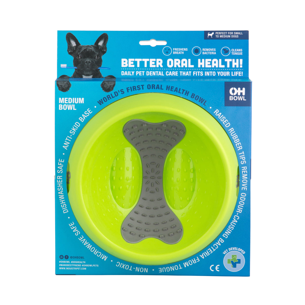 Dog Bowl Lickimat Oh Bowl Medium Green