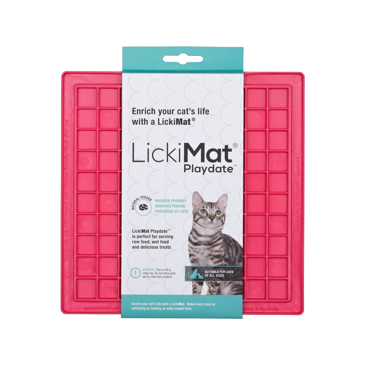 Cat Toy Lickimat Cat Playdate Pink