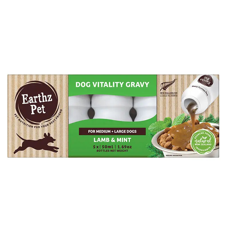 Earthz Pet Dog Vitality Gravy Med/large Lamb 5 x 50ml