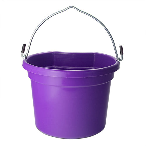 Flat Back Bucket Plastic 8L Purple