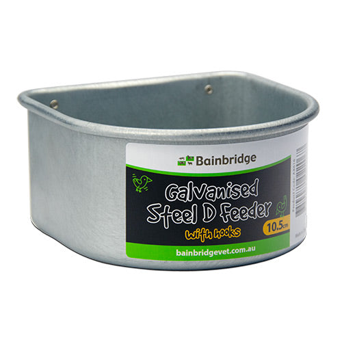 D Feeder with Hooks Galv 10.5cm