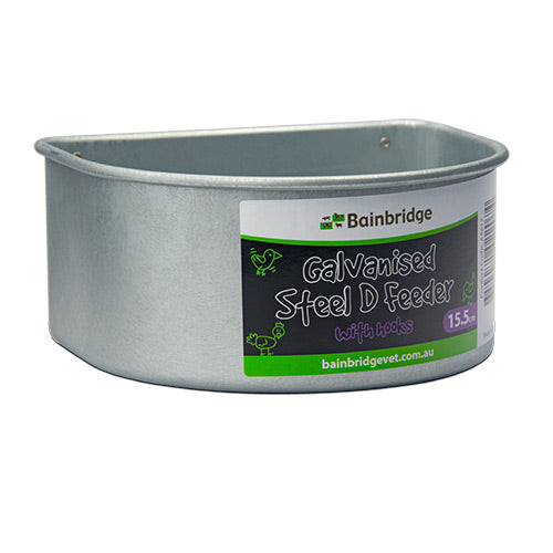 D Feeder with Hooks Galv 15.5cm