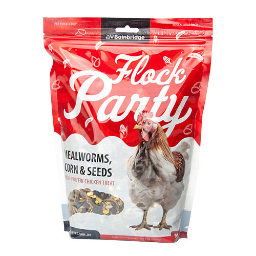 Flock Party- Mealworms, Corn and Seeds