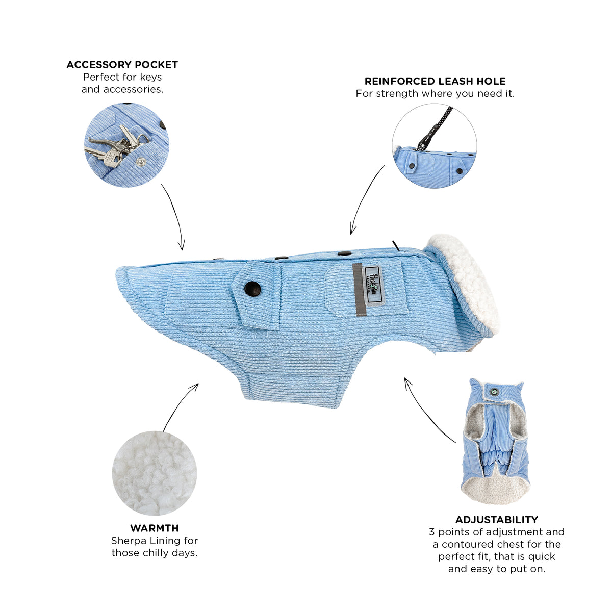 Huskimo Coat Surfer Blue 52.5cm