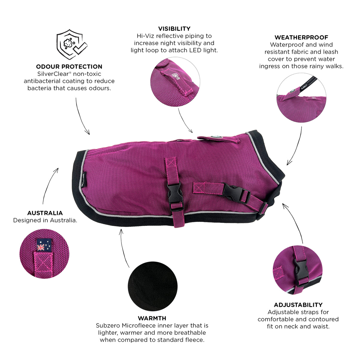 Huskimo Dog Coat Pro Aurora 52cm