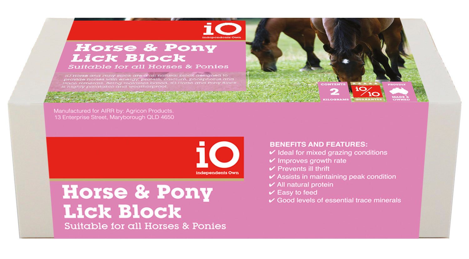 iO Horse & Pony Block 2kg SINGLE