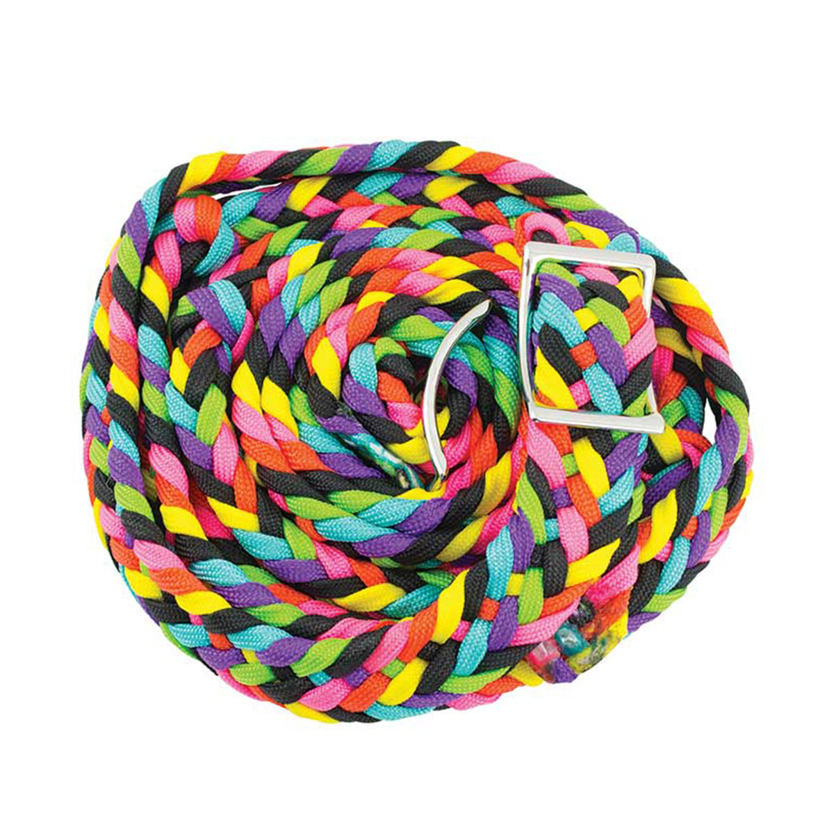Braided Barrel Reins Rainbow