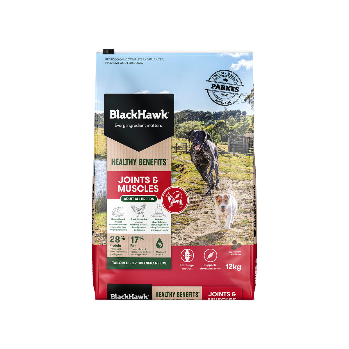 Black Hawk Healthy Benefits Dog Joint &amp; Muscles 12kg