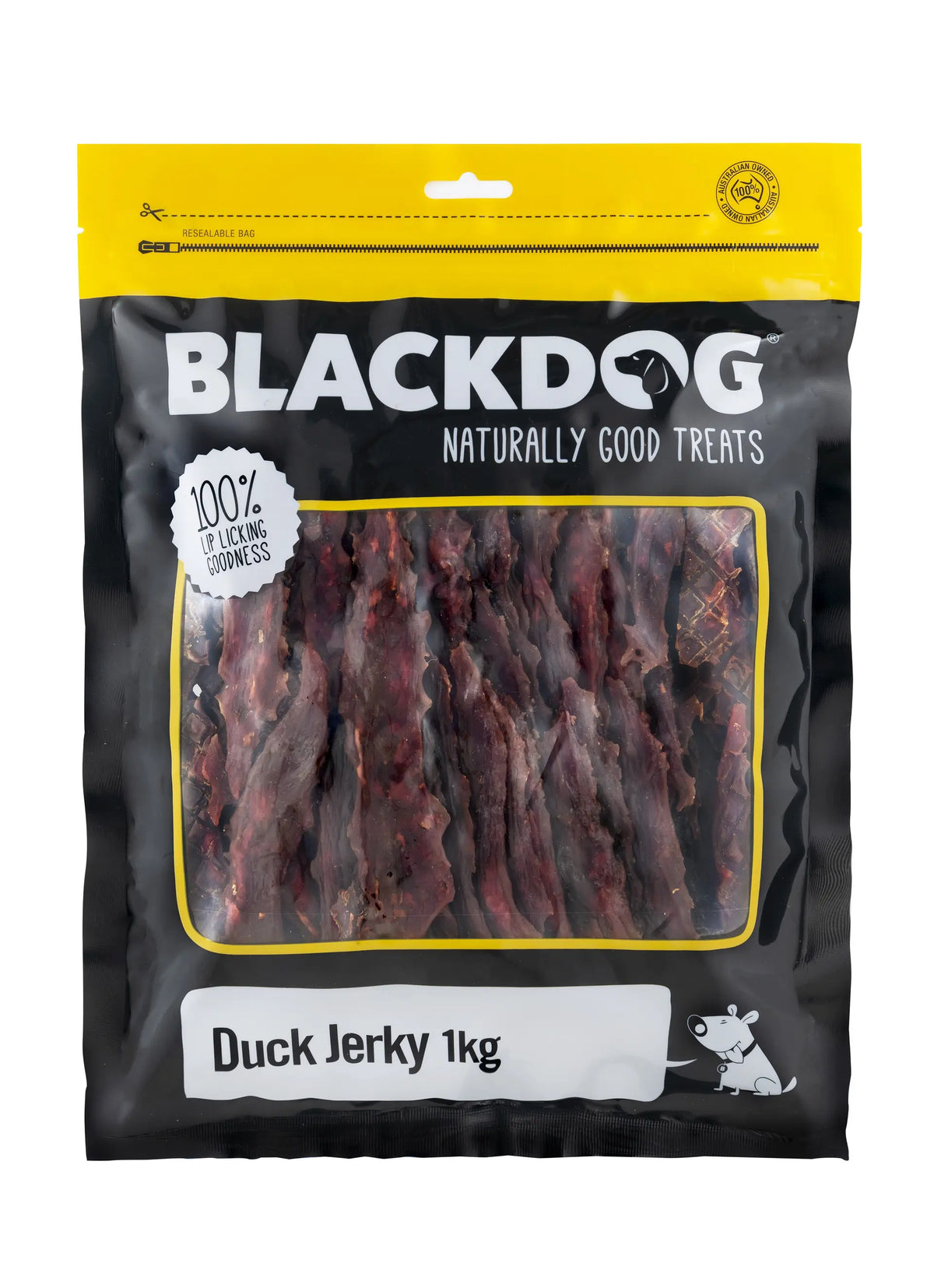 Black Dog Treats Duck Jerky 120gm