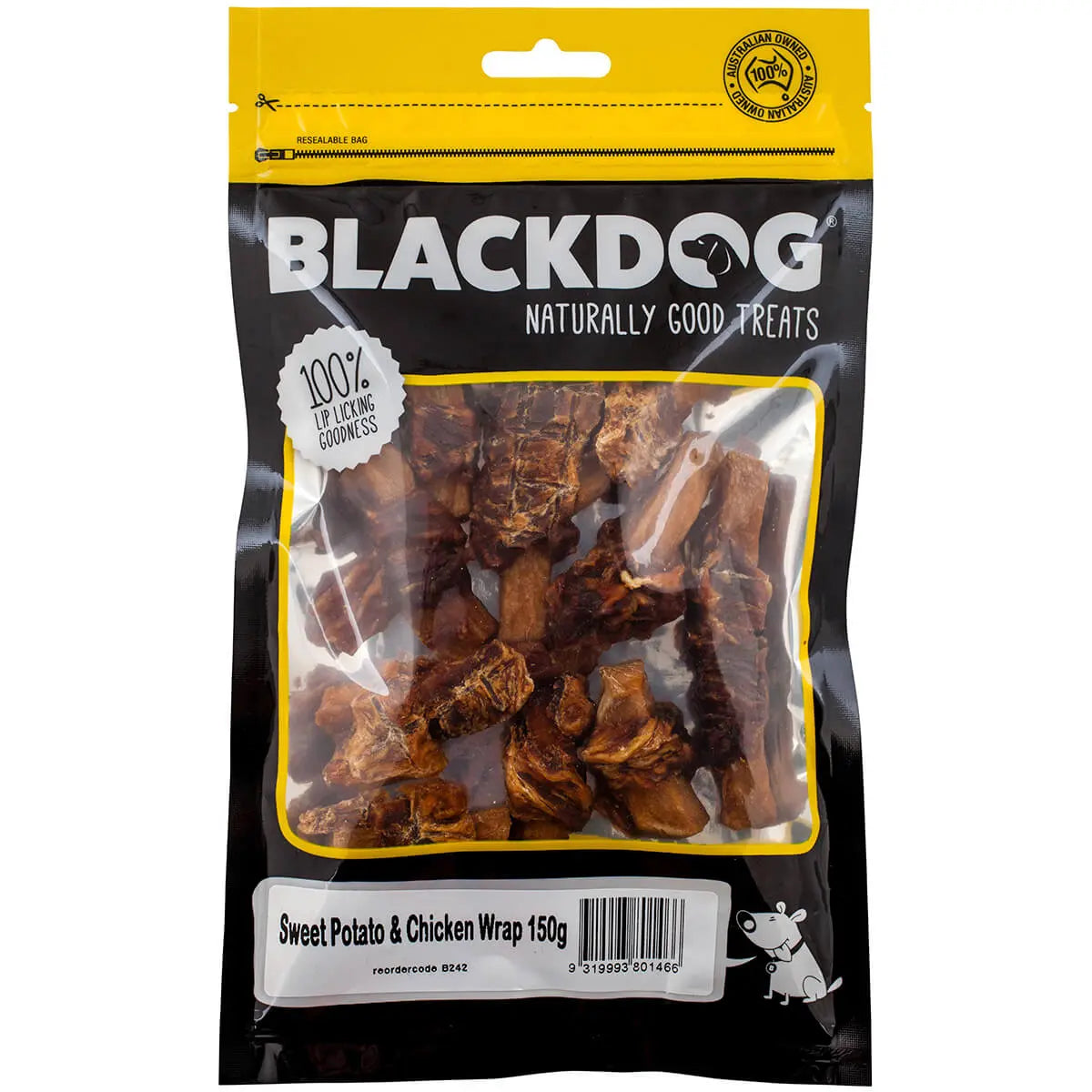 Black Dog Treats Sweet Potato and Chicken 150gm