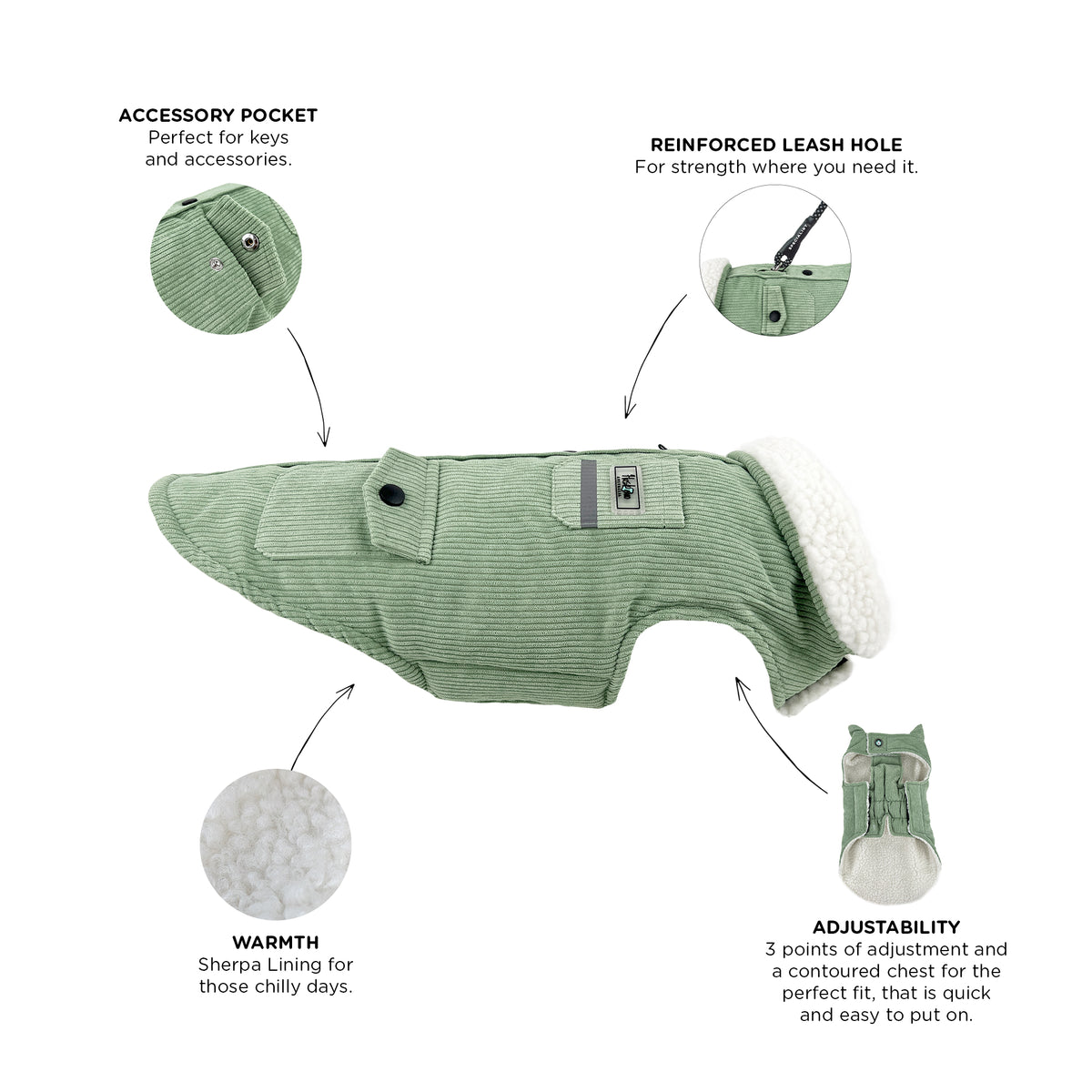 Huskimo Coat Surfer Sage 33cm