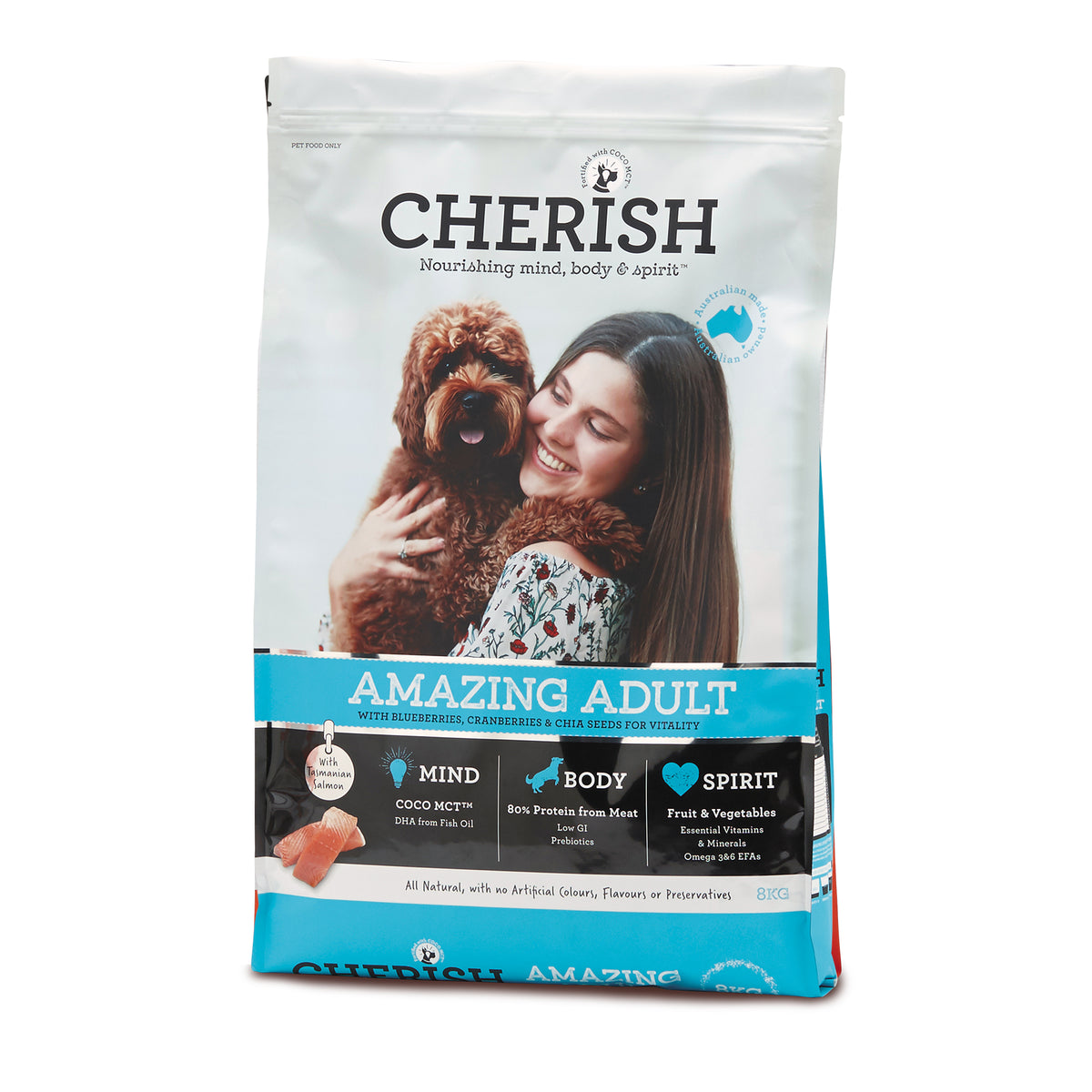 Cherish Dog Amazing Adult Small bites Chicken Salmon 8KG