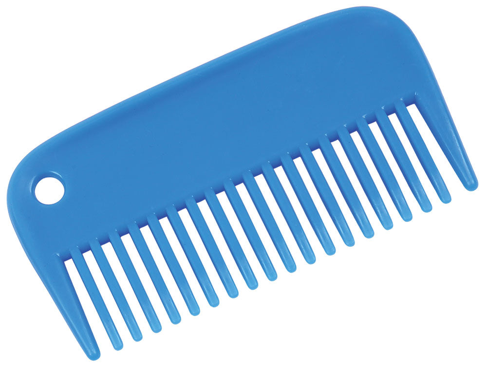 Small Plastic Mane Comb Blue