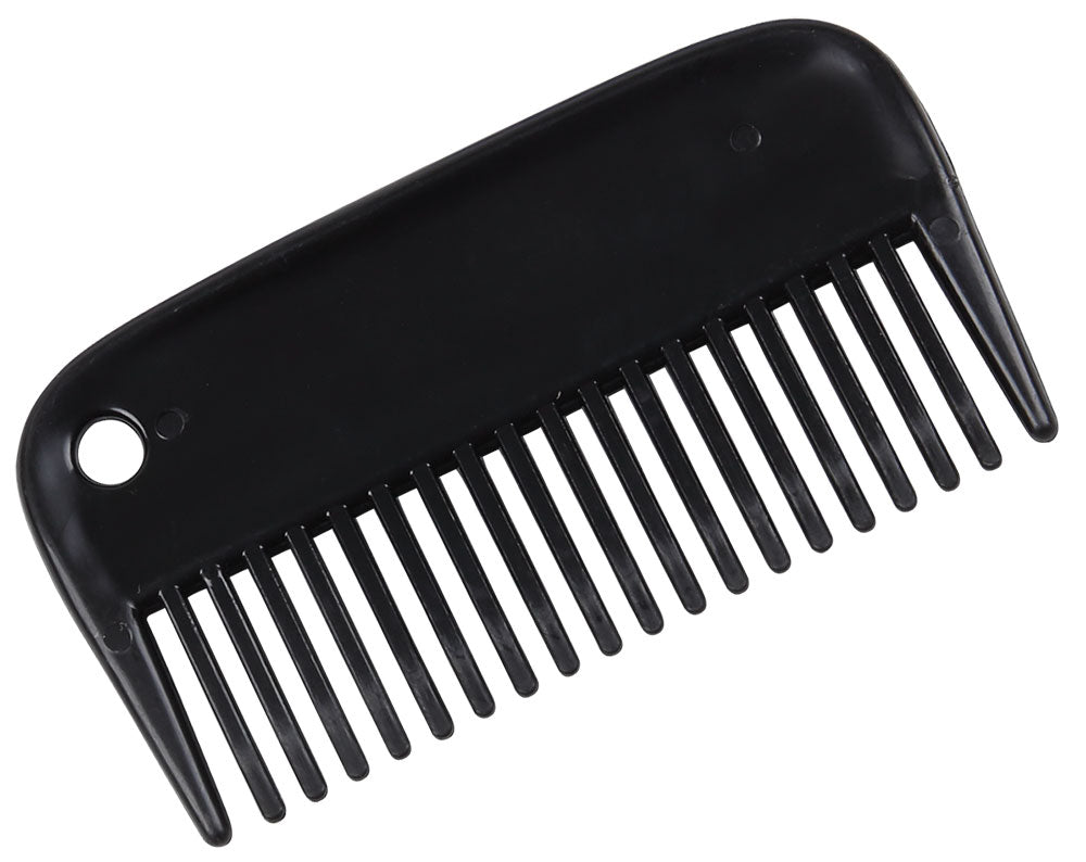 Small Plastic Mane Comb Black