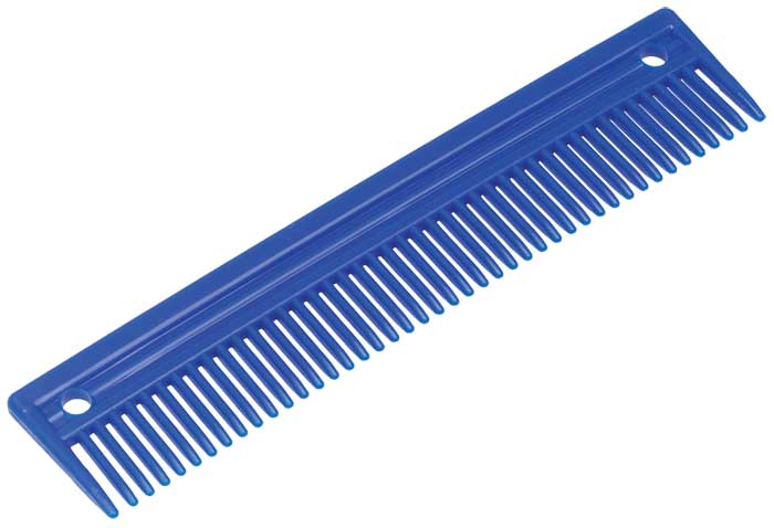 Large Plastic Mane Comb Blue