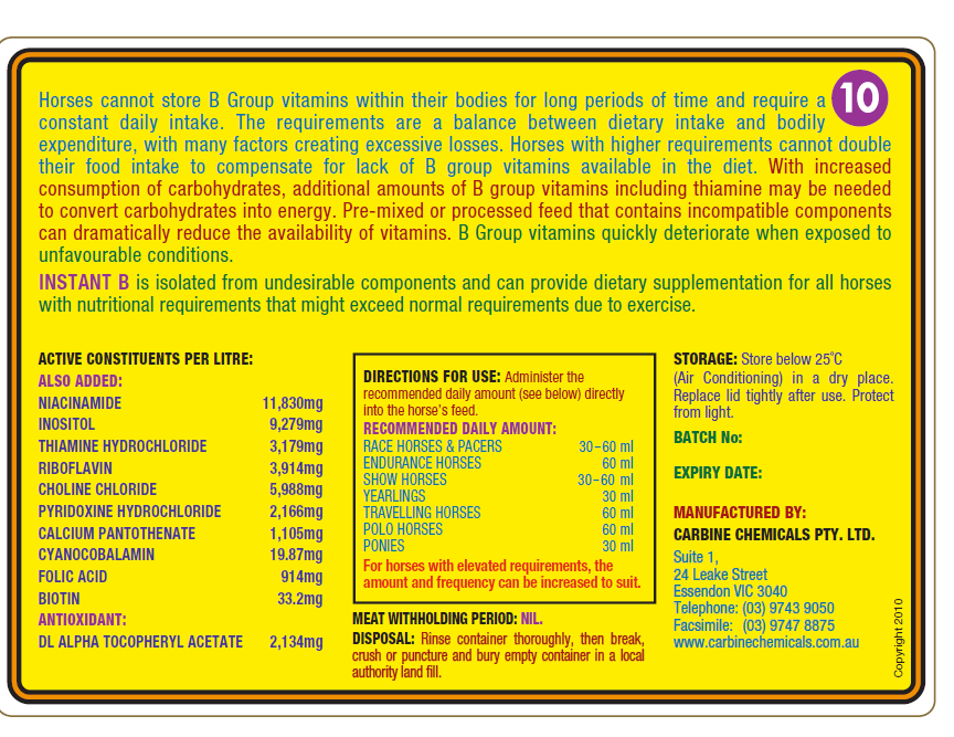 Carbine Chemicals Instant B